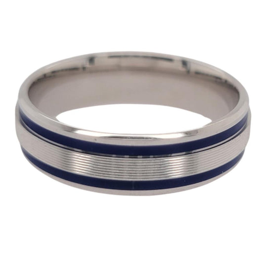 Frederick Goldman 14K White Gold Arizona Blue Ceramic Row Band 11-6243WCEAB6-G.00