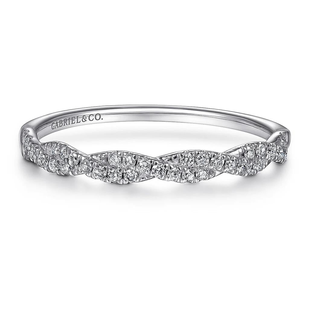 Gabriel 14KW Diamond Twist Band LR52078W45JJ