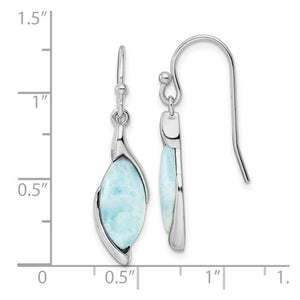 Sterling Silver Larimar Dangle Earrings QE15800