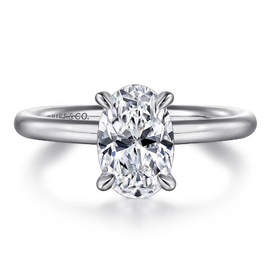 Gabriel & Co 14K White Gold Classic Solitaire Engagement Ring ER15619O3W4JJJ