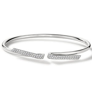 Hearts On Fire 18K White Gold Inside/Out Flexi Diamond Bangle UU2960W