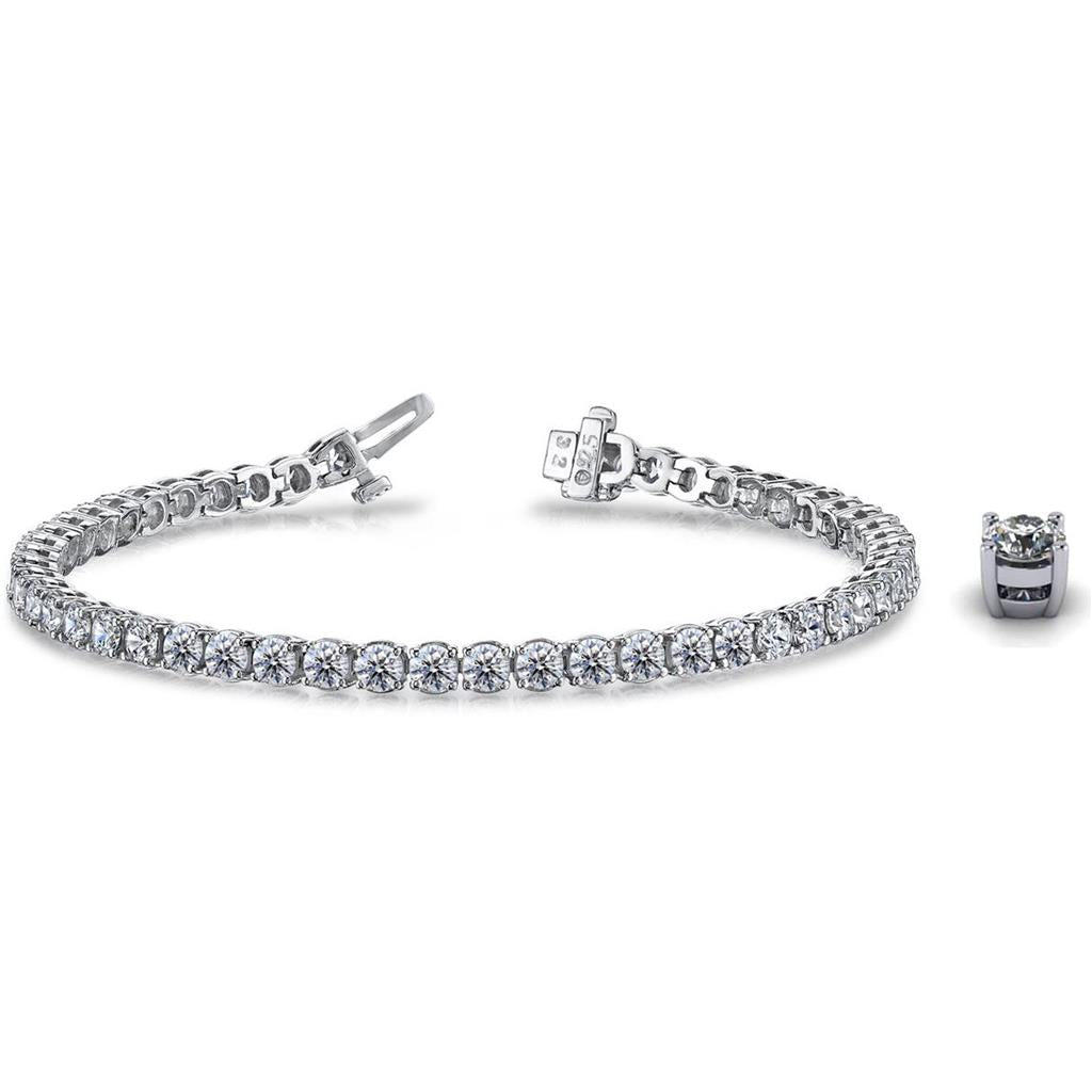14K White Classic 3ct Diamond Tennis Bracelet SB845-10950