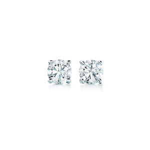 14K White 4 Prong 3/8ctw Diamond Studs 3/8 STUD4