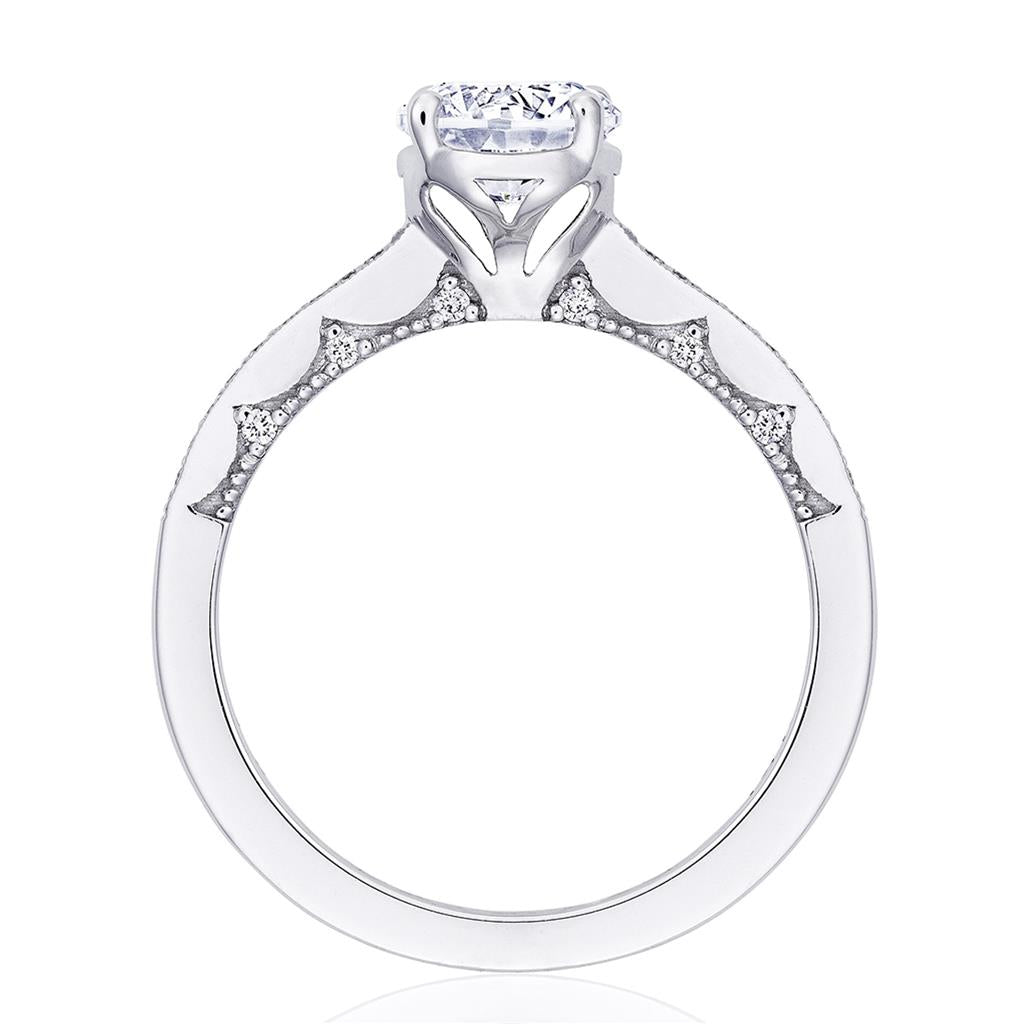 Tacori 14K White Gold Coastal Crescent Engagement Ring P102 RD 6.5 FW
