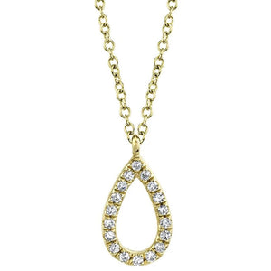 Shy 14KY Teardrop Diamond Necklace SC55010068