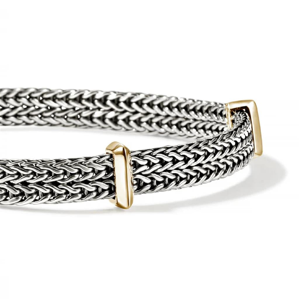 John Hardy 14K Yellow Gold and Sterling Silver Icon Link Bracelet BUZZ98978XUM