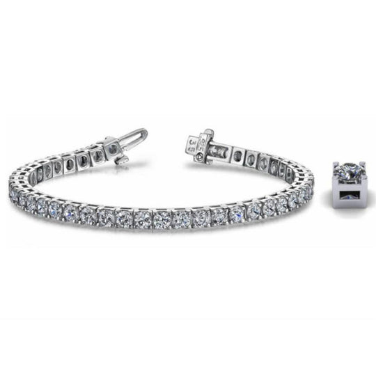 14K White Gold 6ctw Diamond Tennis Bracelet SB845-11819