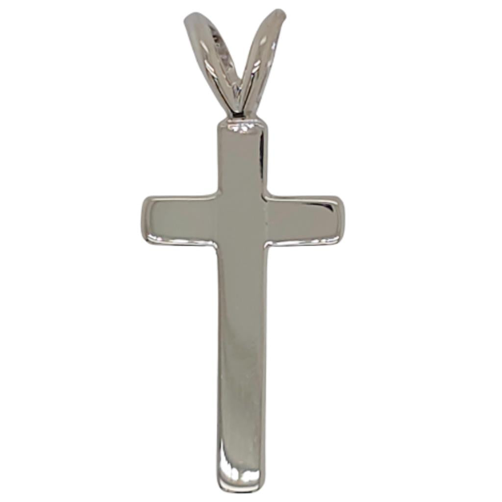 14K White Gold Cross Pendant 243705