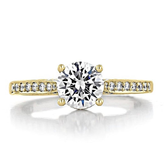 Tacori 18K Yellow Gold Dantela Solitaire Engagement Ring 2638 RDP 6 Y
