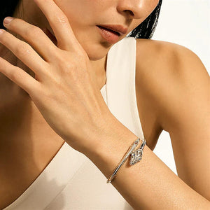 John Hardy Sterling Silver Naga Diamond & Blue Sapphire Flex Cuff CBP603682BSPDIXM