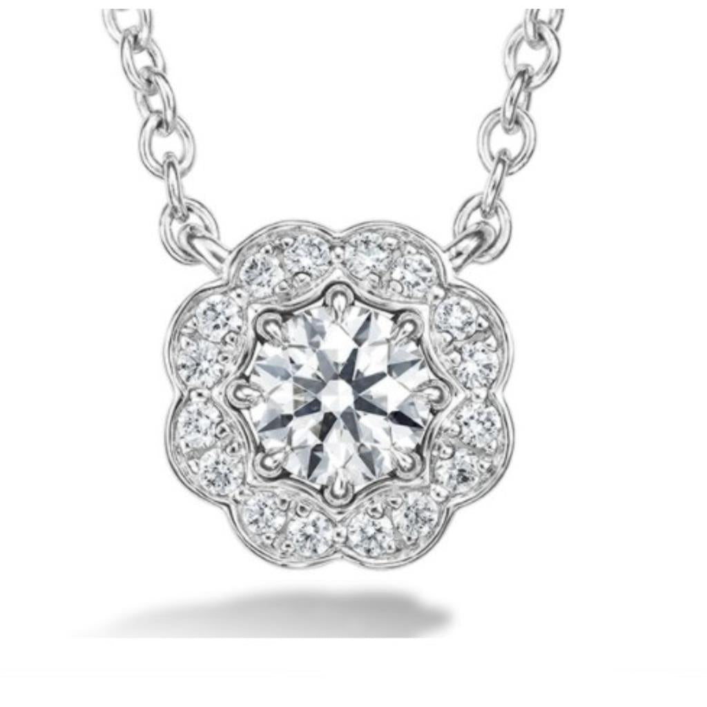 Hearts on Fire 18KW Lorelei Diamond Halo Pendant HFPLORDIAH00508W