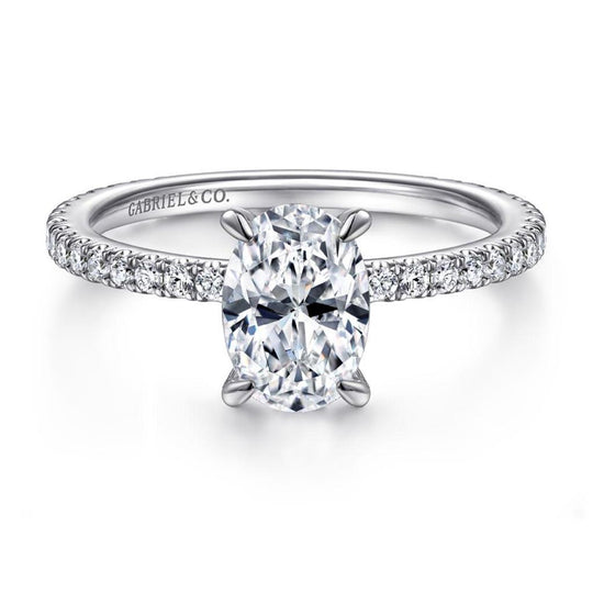 Gabriel & Co 14K White Gold Diamond Engagement Ring ER14914O4W44JJ