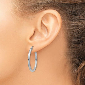 14KW Tube Hoop Earrings T838