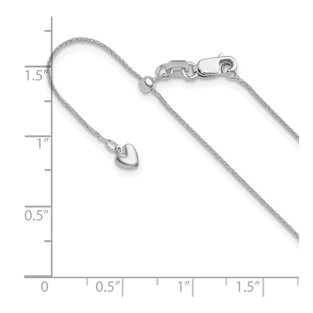 14K White Gold Wheat Chain 1225-22