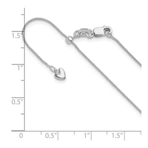 14K White Gold Wheat Chain 1225-22