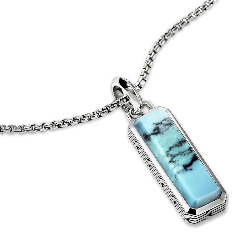 John Hardy Sterling Silver Modern Talismans Turquoise Pendant NMS988001TQX22