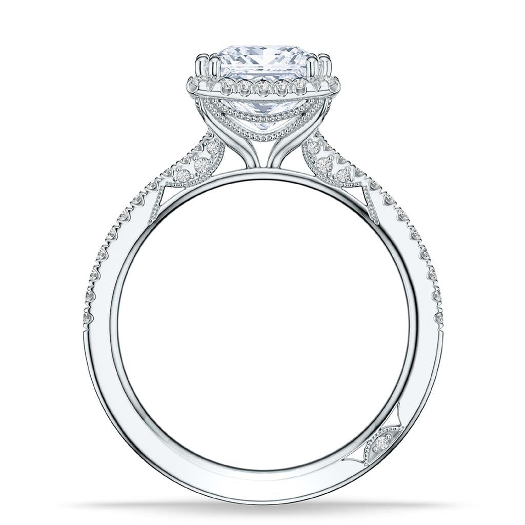 Simply Tacori 18KW Princess Bloom Ring Mounting 2684 1.5 PR 5.5 W