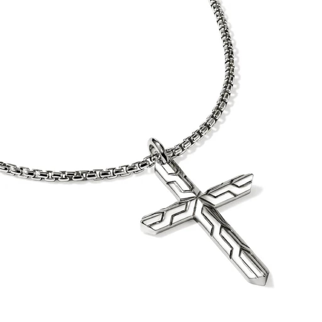 John Hardy Sterling Silver Icon 50 Cross Pendant Necklace NM989477X22