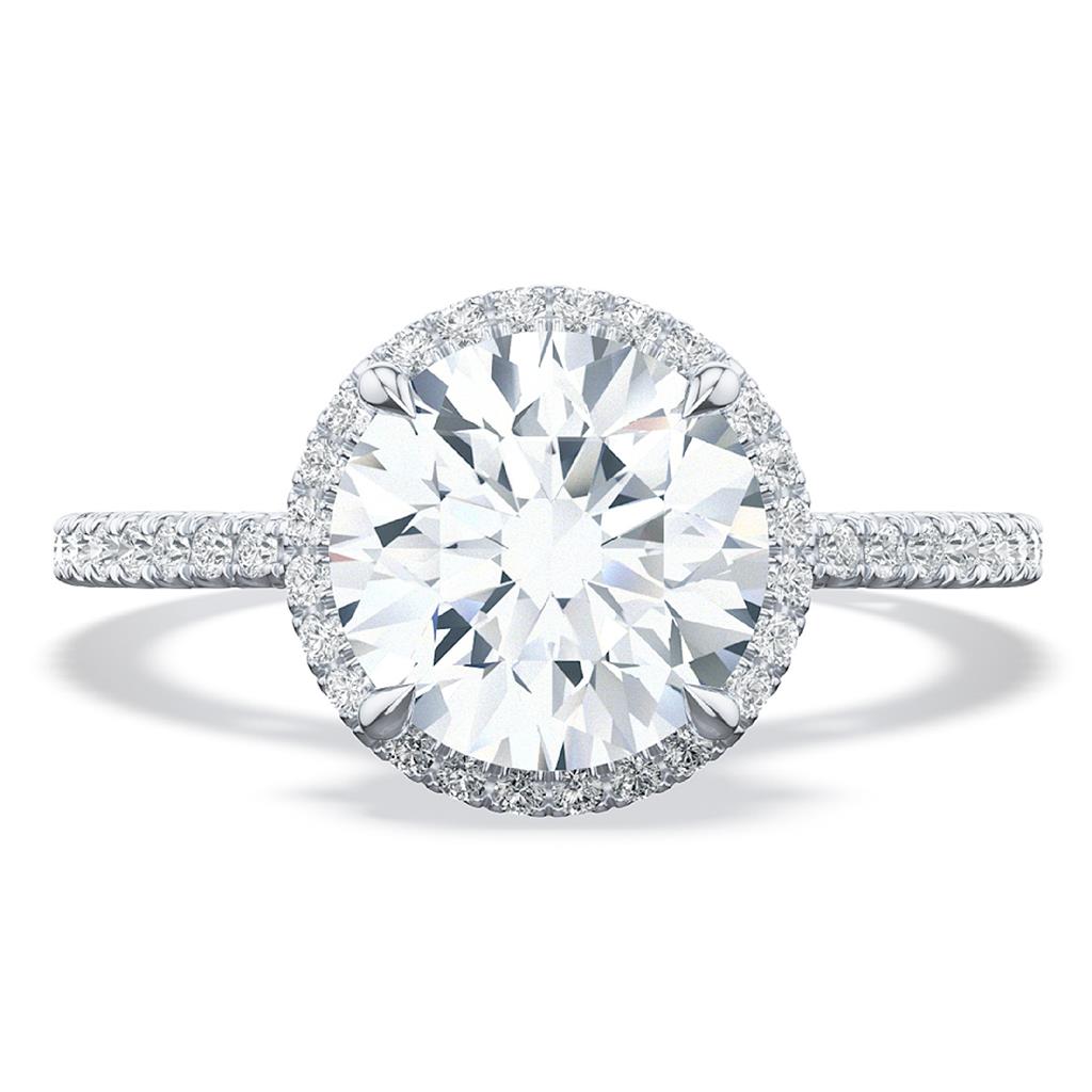 Simply Tacori 18KW Diamond Ring Mounting 2684 1.5 RD 6 W