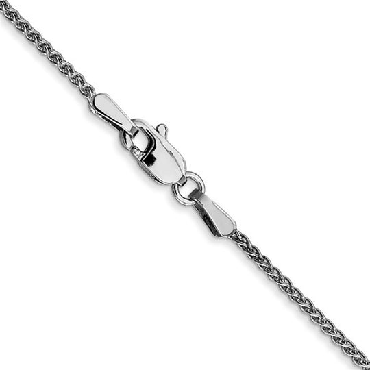 Sterling Silver and 14K White Gold 1.2mm Wheat Chain 1849-22