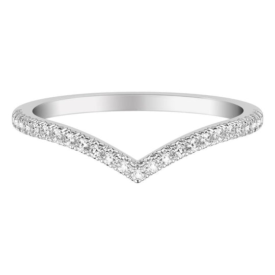 Frederick Goldman 14K White Gold Curved Diamond Band 31-12095W-L.00