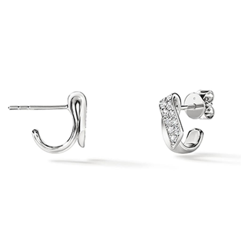 Hearts On Fire 18K White Gold Inside Out Diamond Flip Huggies UU30028W