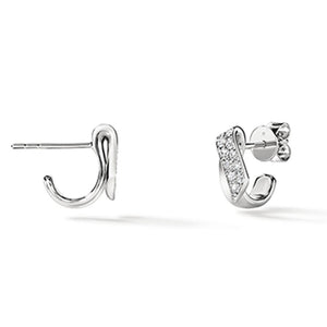 Hearts On Fire 18K White Gold Inside Out Diamond Flip Huggies UU30028W