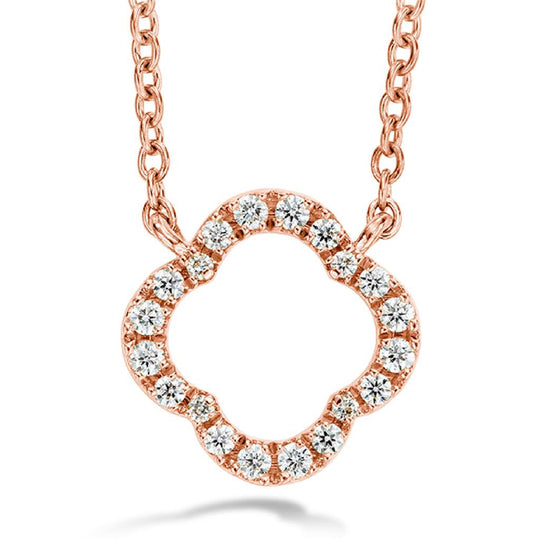 Hearts on Fire 18K Rose Gold Signature Petal Pendant Necklace HFPSIGP00108R-C