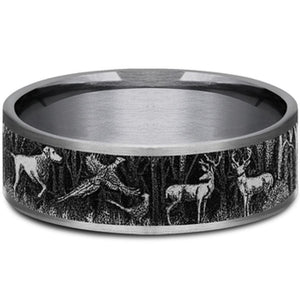 Benchmark Gray & Black Tantalum Forest Scene Band  CFT6775179GBKTGTA10