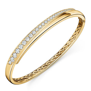 Hearts On Fire 18K Yellow Gold Vela Crossover Diamond Bangle UU26448YGHV1155648
