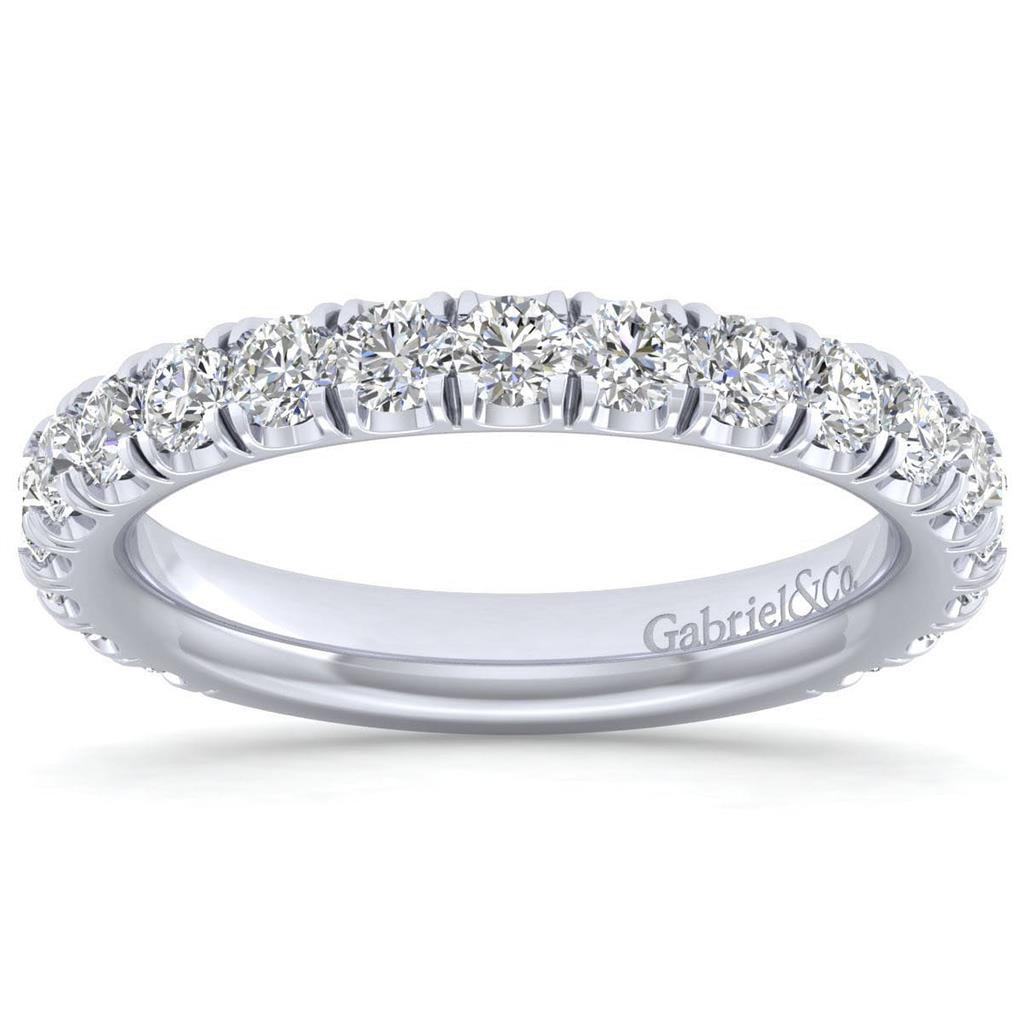 Gabriel 14KW French Pave Diamond Band AN14231W44JJ