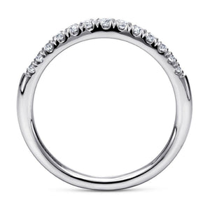 Gabriel & Co 14K White Gold Devotion Curved Diamond Band AN10963W44JJ