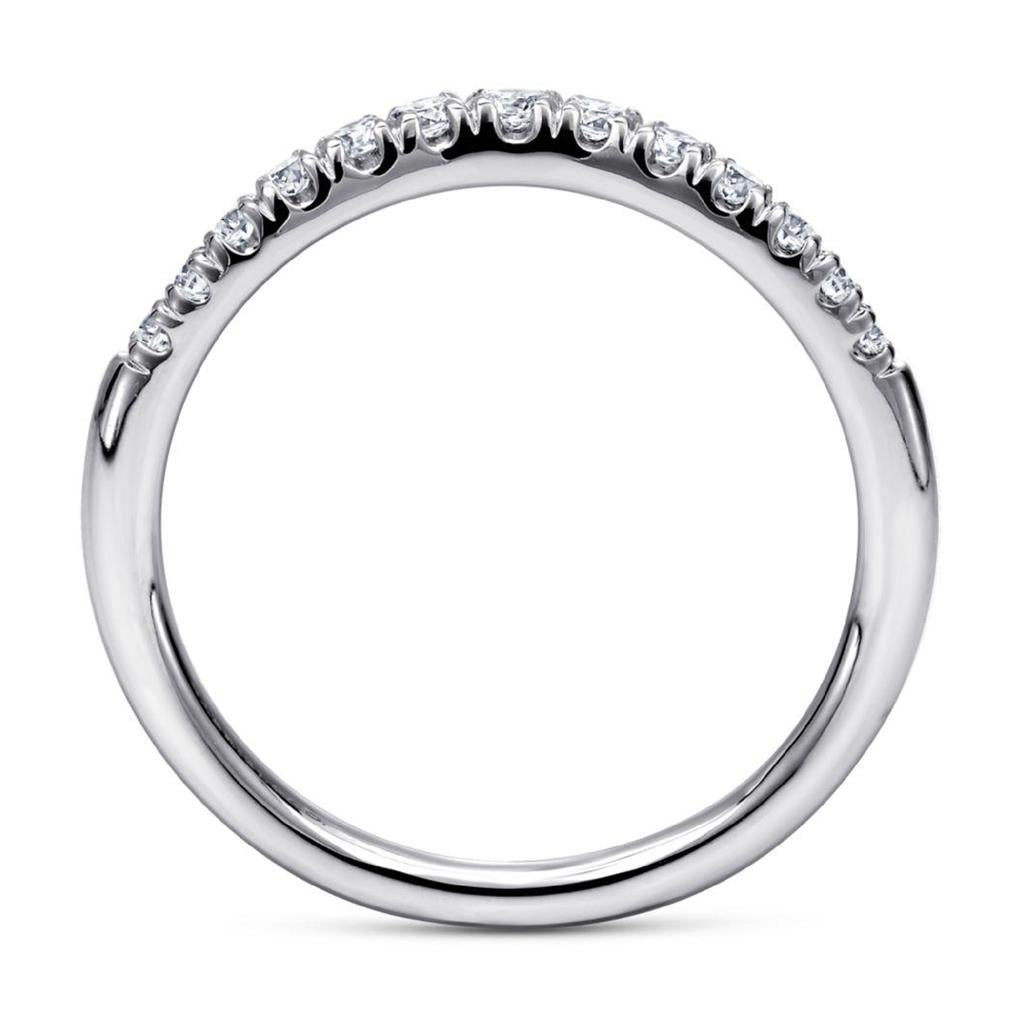 Gabriel & Co 14K White Gold Devotion Curved Diamond Band AN10963W44JJ