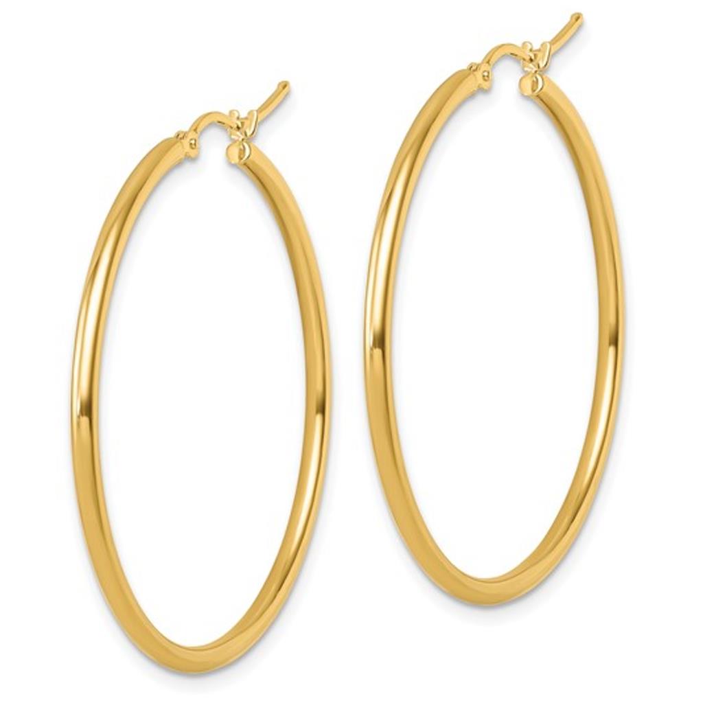 14K Yellow Polished Hoop Earrings - 44W