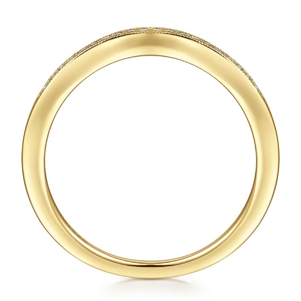 Gabriel & Co 14K Yellow Gold Victorian Curved Diamond Band WB11721R3Y44JJ