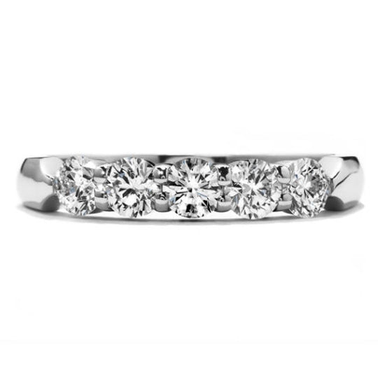 Hearts On Fire 18K White Gold 5 Stone Diamond Band 5STB00758W-N