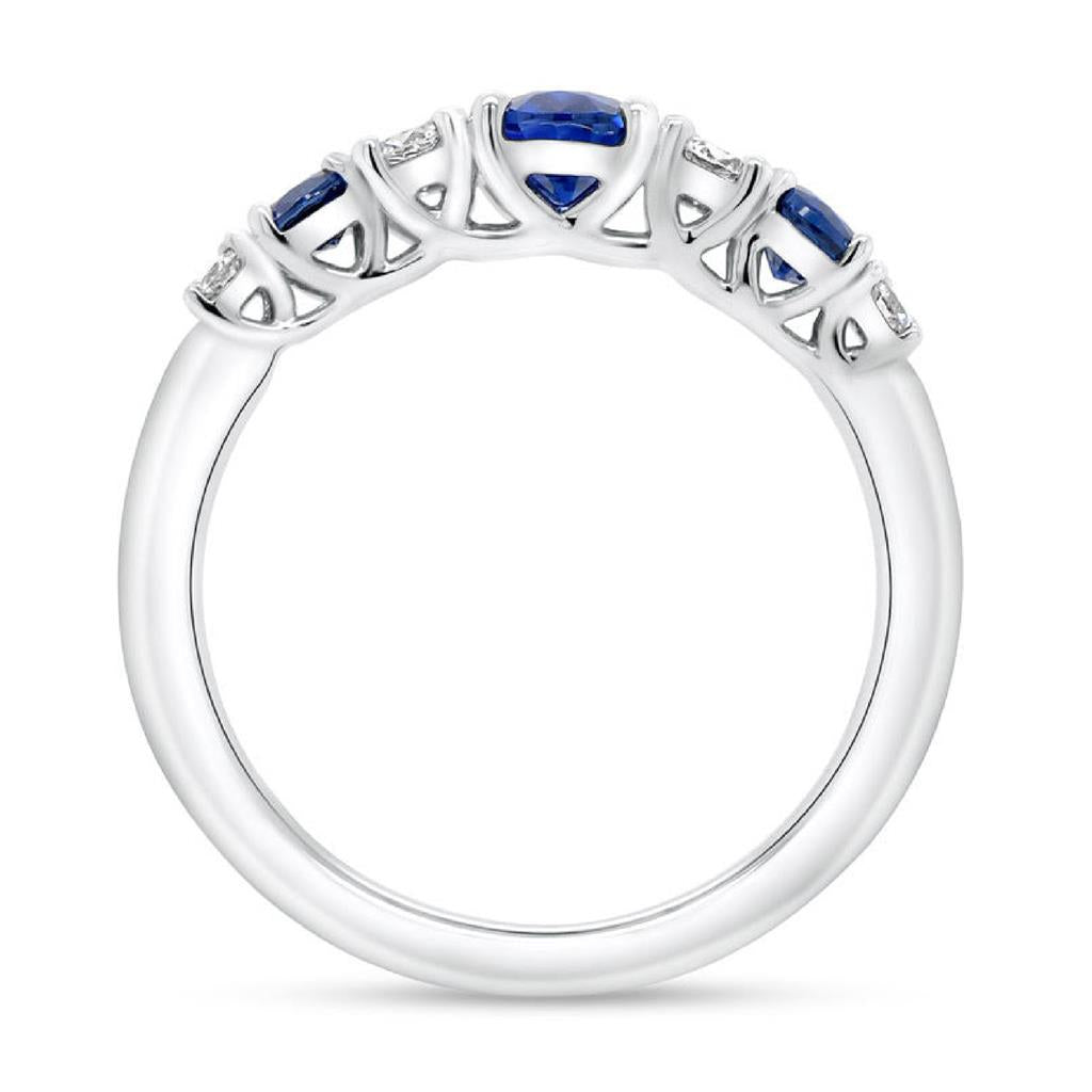 Uneek 18K White Gold Blue Sapphire and Diamond Fashion Ring RB8243OVBS