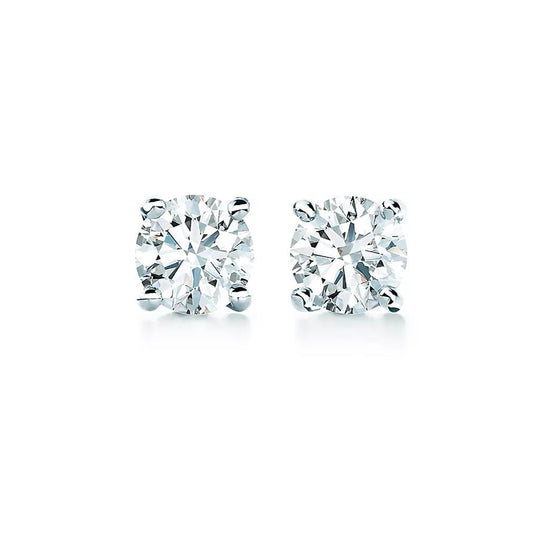 14K White Gold 4 Prong 3/4ctw Diamond Studs 3/4 STUD4