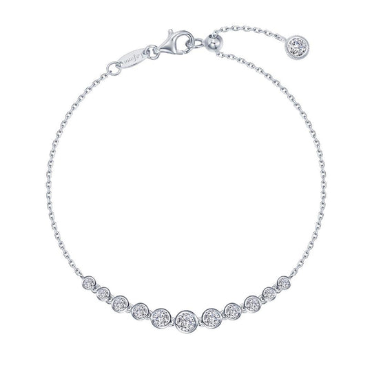 Lafonn Sterling Silver Platinum Plated Horizon Glow Simulated Diamond Bracelet B0209CLP68