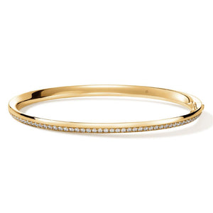 Hearts on Fire 18K Yellow Gold Barre Pave Diamond Bangle UU2836Y