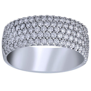 CW Signature 18K White Multi Row Diamond Ring R0874