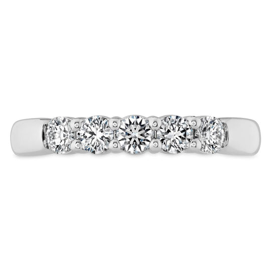 Hearts On Fire 18K White Gold 5 Stone Diamond Band UU29428W