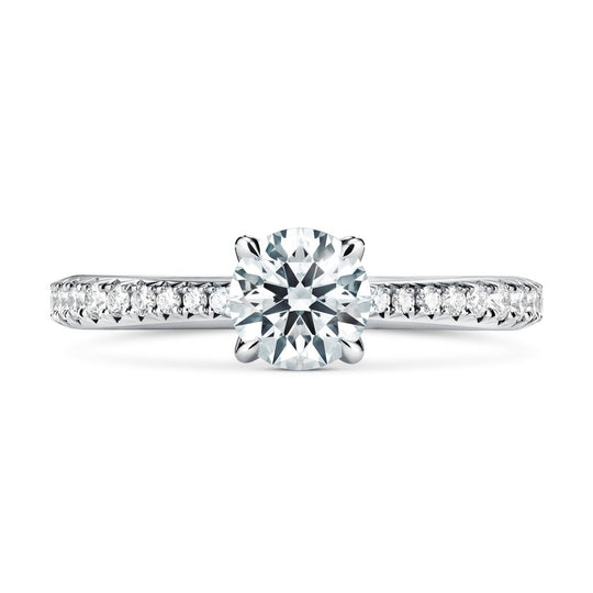 Hearts On Fire Platinum Vela Solitaire Diamond Band Engagement Ring UU2640PTHV20706500