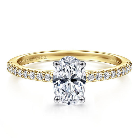 Gabriel & Co 14K Yellow Gold Classic Diamond Engagement Ring ER14918O3M44JJ