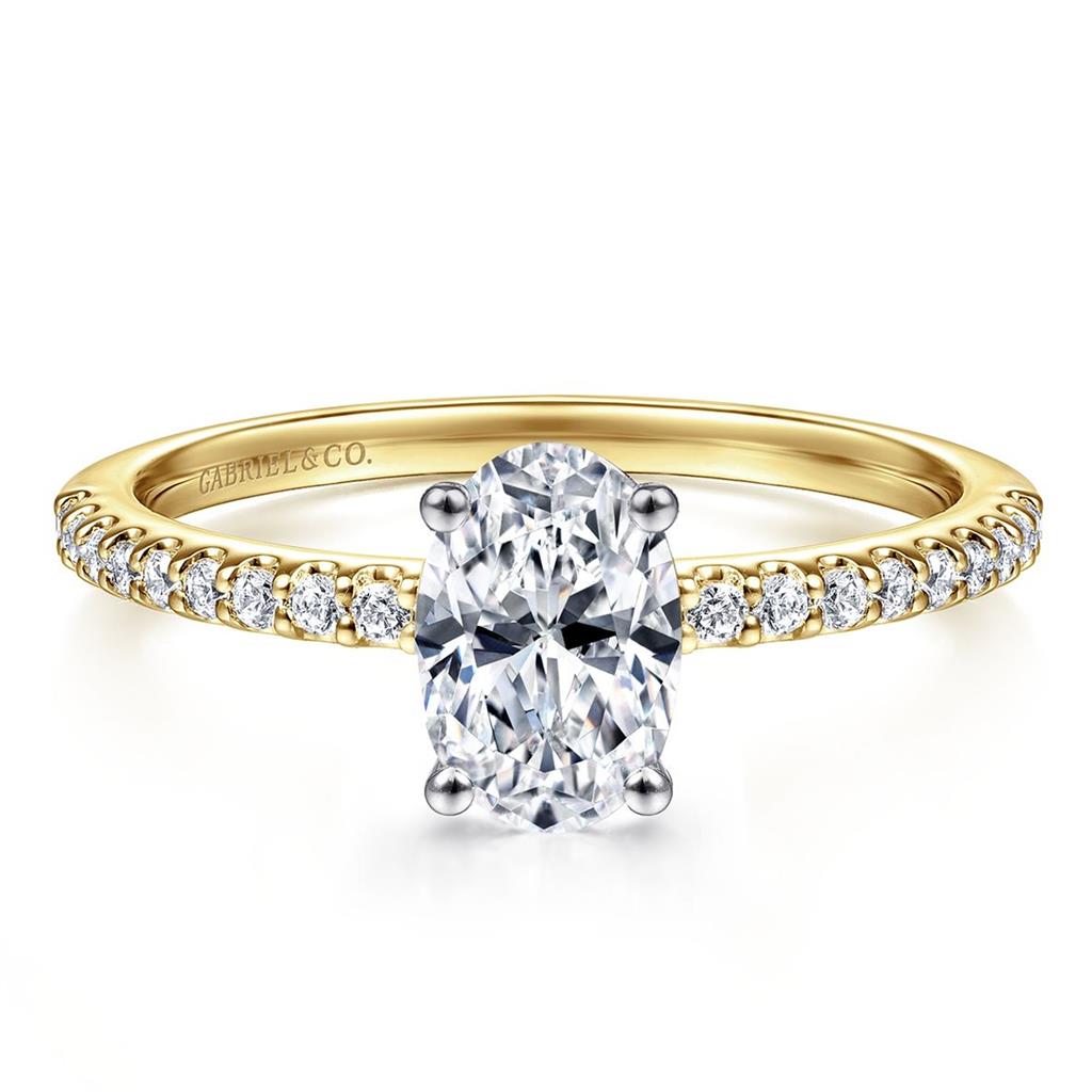 Gabriel & Co 14K Yellow Gold Classic Diamond Engagement Ring ER14918O4M44JJ