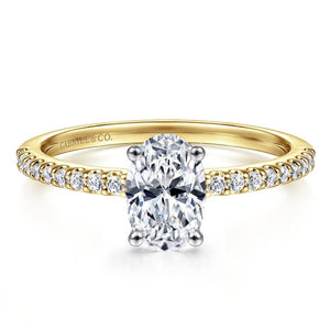 Gabriel & Co 14K Yellow Gold Classic Diamond Engagement Ring ER14918O4M44JJ
