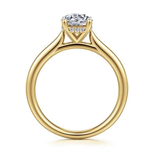 Gabriel & Co 14K Yellow Gold Hidden Halo Engagement Ring ER16512R4Y44JJ