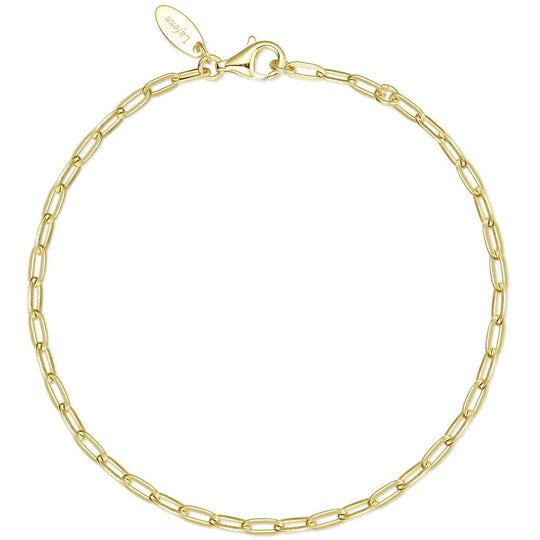 Lafonn Sterling Silver Gold Plated charlie Paperclip Chain Bracelet CB00008G72