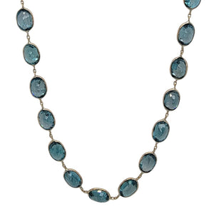 Raymond Mazza 14KY Blue Zircon Necklace NZ6700BZ