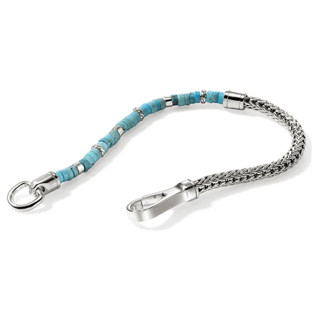 John Hardy SS Heishi Turquoise Beaded Bracelet BUS9012521TQXUL